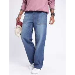 glitchez Men Cool Edge Wide Leg Light Fade Jeans-picture-26