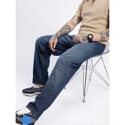 glitchez Men Cool Touch Paneling Heavy Fade Skater Fit Jeans-picture-14