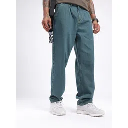 glitchez Men Cool Vibe Loose Fit Pleated Detail Jeans-picture-23