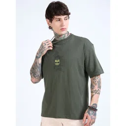 glitchez Men Graphic Printed Round Neck Cotton Oversized T-shirt-image-48