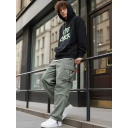 glitchez Men High-Rise Cargos Trousers-picture-25