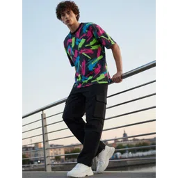 glitchez Men High-Rise Cargos Trousers-picture-46