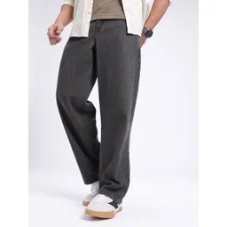 glitchez Men Loose Baggy Pleated Jeans-picture-39