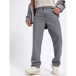 glitchez Men Luxe Look Pure Cotton Straight Fit Jeans with Belt-image-49