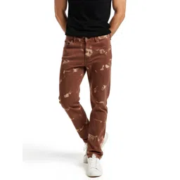 glitchez Men Relaxed Fit Printed Stretchable Jeans-picture-32