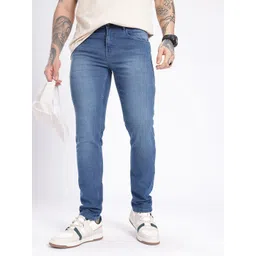 glitchez Men Slim Fit Light Fade Stretchable Jeans-image-44