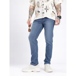 glitchez Men Slim Fit Light Fade Stretchable Jeans-image-45
