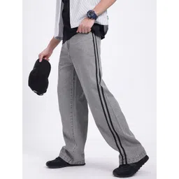 glitchez Men Statement Stripes Baggy Jeans-picture-36