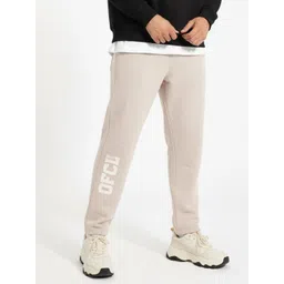 glitchez Men Straight Typography Printed Track Pants-picture-23