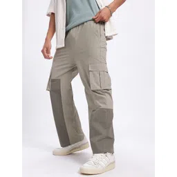 glitchez Men Street Edge Colourblock Baggy Cargos-picture-24