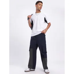 glitchez Men Street Savvy Colourblocked Baggy Fit Cargos image 2