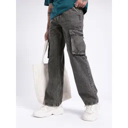 glitchez Men Tactical Drip Cargo Light Fade Jeans-picture-34