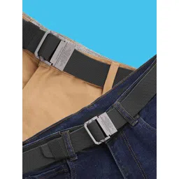 glitchez Men Textured Canvas Formal Belt image 4