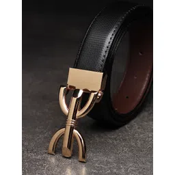 glitchez Men Textured PU Formal Belt-picture-17