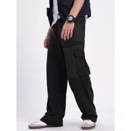 glitchez Men Timeless Waffle Knits Relaxed-Fit Cargo-Style Trousers-picture-23