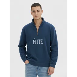 glitchez Men Typography Applique Detail Fleece Tailored Jacket-picture-12