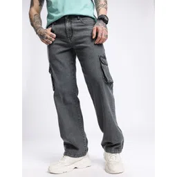 glitchez Men Urban Cool Relaxed Fit Cargo Style Jeans-picture-13