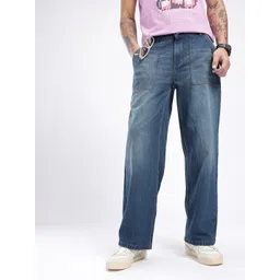 glitchez Men Urban Cool Wide Leg Light Fade Jeans-picture-10