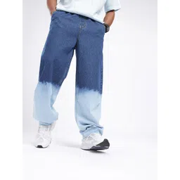 glitchez Men Urban Edge Korean Baggy Fit Ombre Jeans-picture-37