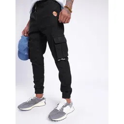 glitchez Men Utility Cool Cargo Jogger Fit Minimal Printed Jeans-image-18