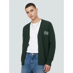 glitchez Men V-Neck Relaxed Cardigan-picture-41