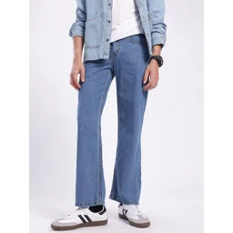 glitchez Men Vintage Grunge Touch Relaxed Fit Jeans-image-8