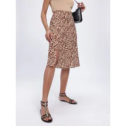 glitchez Minimalist Magic Printed Side Slit A-Line Skirt-picture-34