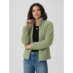 glitchez Mock Collar Oversized Sherpa Jacket-picture-36