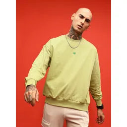 glitchez Modern Swag Typography Printed Cotton Terry Oversized Fit Sweatshirt image 3