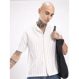 glitchez Oversized Vertical Striped Shirt-picture-33