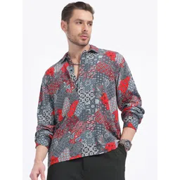 glitchez Paisley Vibe Relaxed Fit Shirt-picture-25