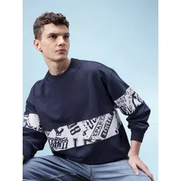 glitchez Printed French Terry Panelled Relaxed Fit Sweatshirt-image-26