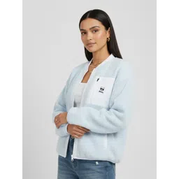 glitchez Printed Zip Pocket Relaxed Sherpa Jacket-image-38