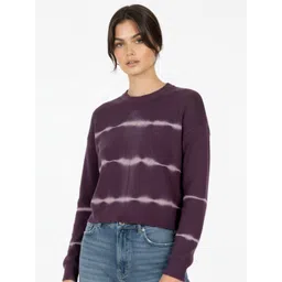 glitchez Ribbed Striped Pure Cotton Oversized Pullover-picture-23