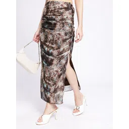 glitchez Sculpted Statement Animal Print Midi Pencil Skirt-picture-24