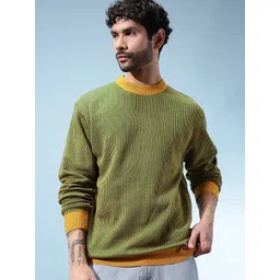 glitchez Self Striped Oversized Pullover-picture-15