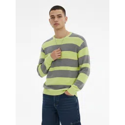 glitchez Self Striped Relaxed Fit Pullover-picture-19