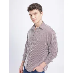 glitchez Self-Striped Relaxed Fit Shirt-picture-36