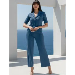 glitchez Short Sleeve Shirt Collar Shirt & Trousers Co-Ords-picture-39