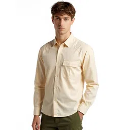 glitchez Solid Spread Collar Regular Fit Casual Shirt-picture-30