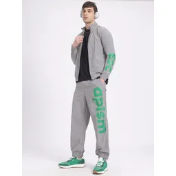 glitchez Sporty Style Typography Print Mock Collar Zip-Up Tracksuit-picture-38