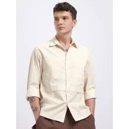 glitchez Spread Collar Pure Cotton Relaxed Fit Shirt-picture-37