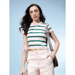 glitchez Striped Crop Pullover-picture-22