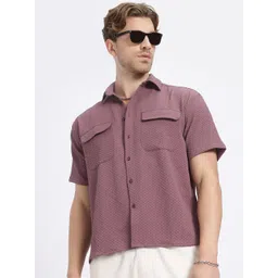 glitchez Textured Flap Pocketed Shirt-picture-36