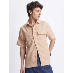 glitchez Textured Twist Oversized Shirt-picture-31