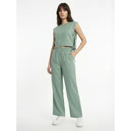 glitchez Tie-Up Detail Cotton Linen Night Suit-picture-33