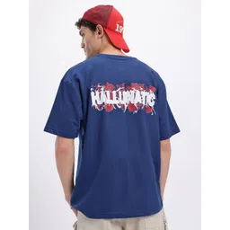 glitchez Typography Printed Drop-Shoulder Sleeves Oversized T-shirt-image-19