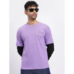 glitchez Typography Printed Oversized T-shirt-image-2