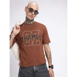 glitchez Typography Printed Relaxed Fit T-shirt-picture-27