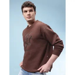 glitchez Typography Printed Round Neck Pullover With Applique Detail-picture-14